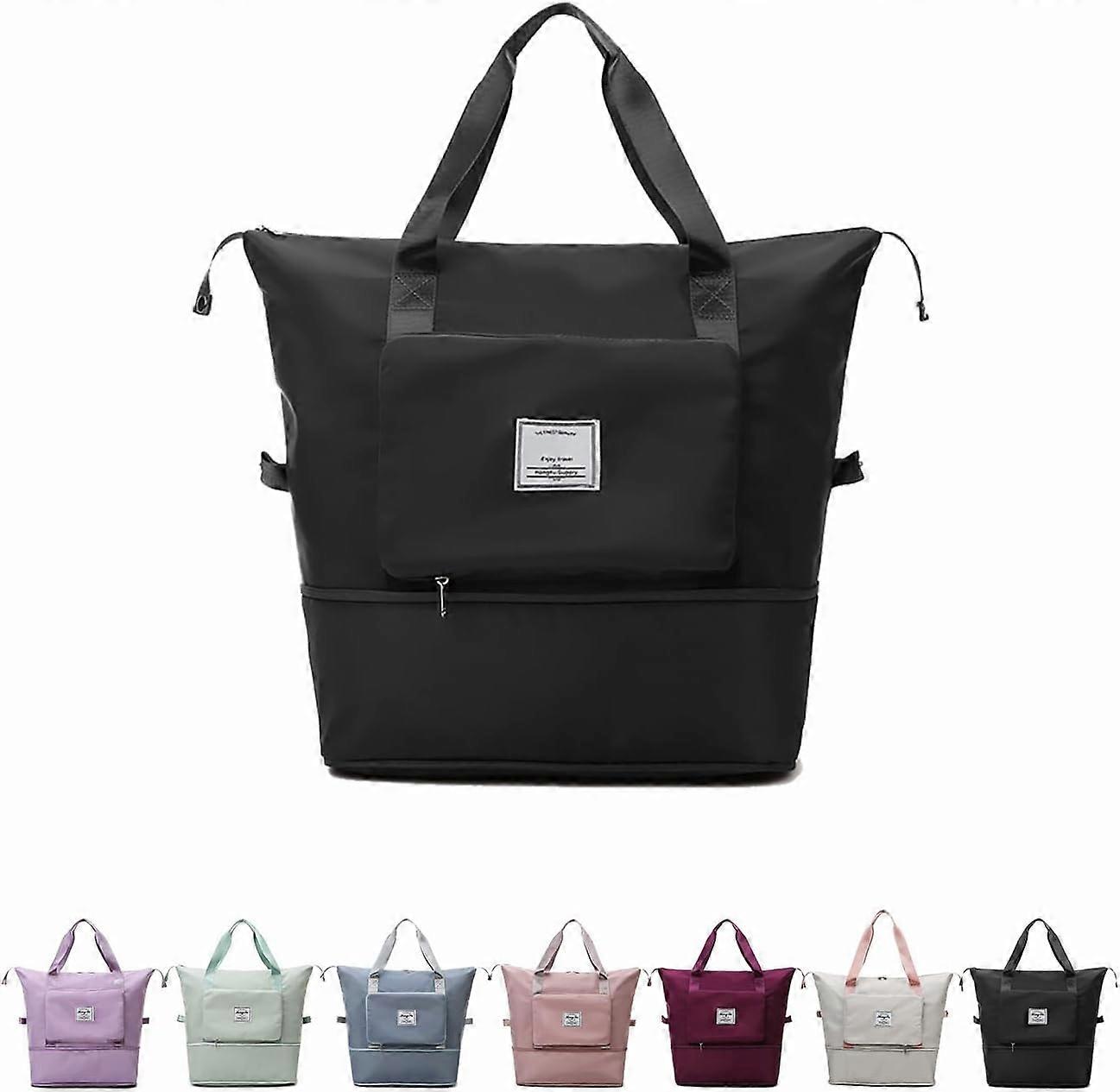 Large capacity foldable travel bag, lightweight and waterproof, suitable for weekend trips