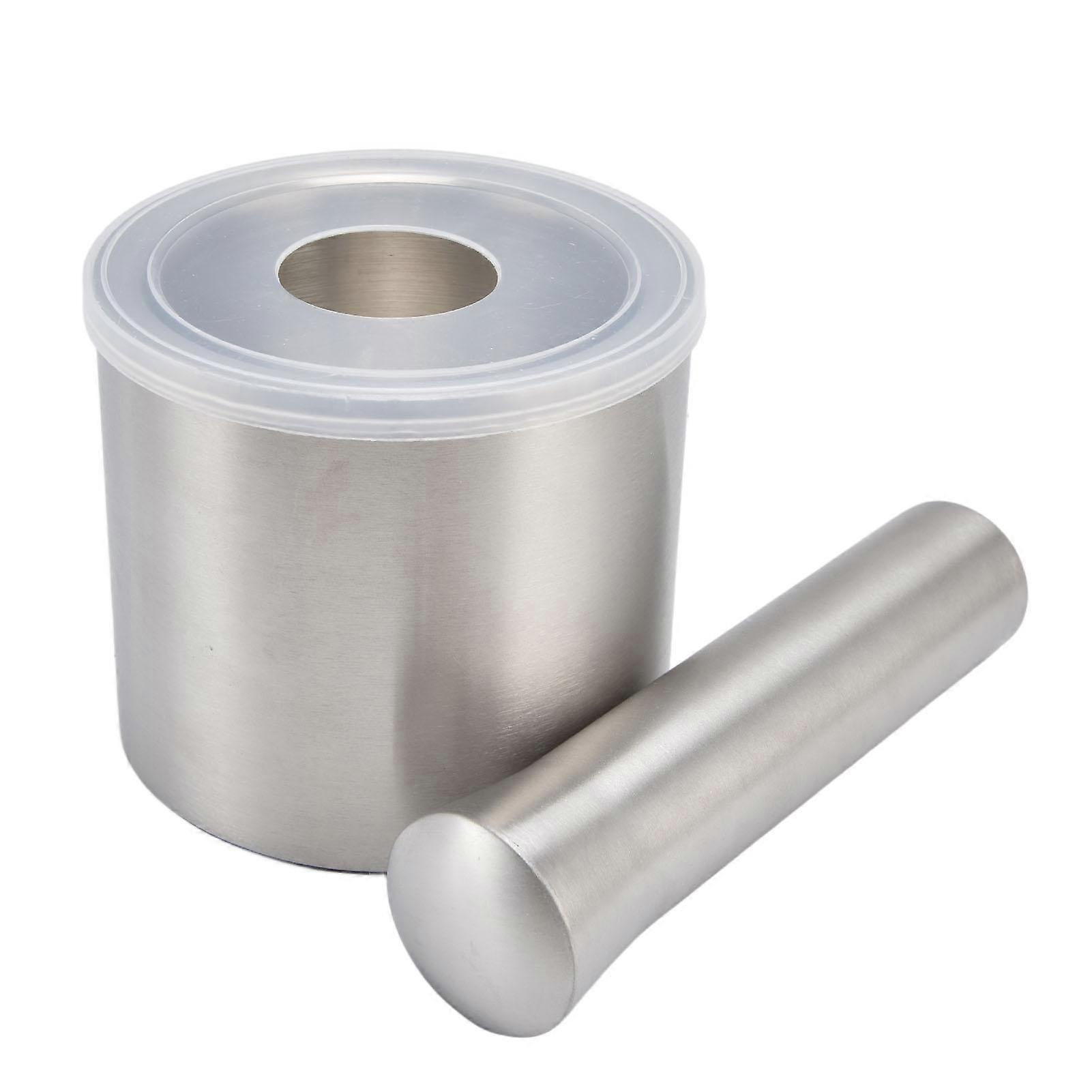 Mortar Pestle Dual Structure Design Glossy Texture Practical Silent Cleanable Kitchen Grinder for