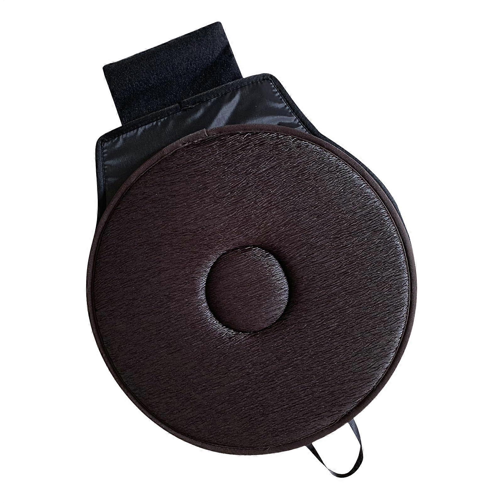 360° Rotating Seat Cushion for Car and Office Chairs, Comfortable Swivel Seat Pad, Portable Cushioned Rotating Cushion in Coffee Color
