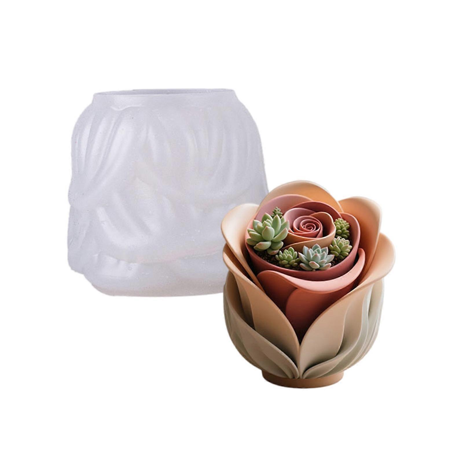 Multipurpose Silicone Flower Planter Mould Accessory With Cement Casting and Art Projects Multicolor