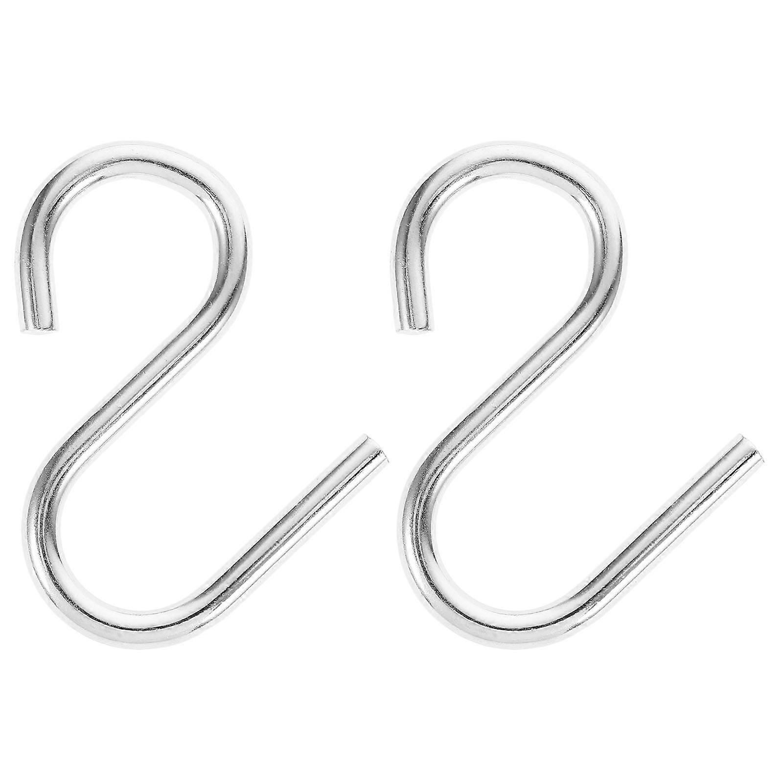 Heavy Duty Hammock Brackets S Shaped Hooks for Hanging 2Pcs Galvanized Iron
