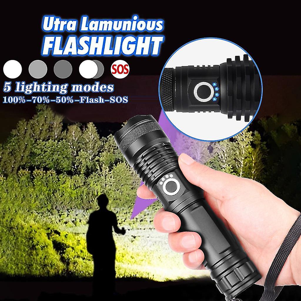 Ultra X50 5 Modes Led Usb Recharable Alloy Flash