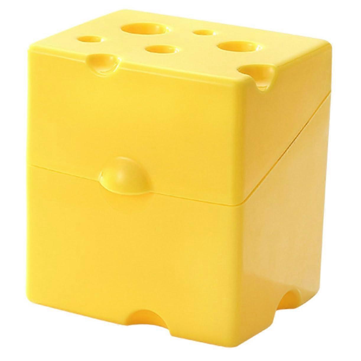 Cheese Storage Container with Crisper Lid for Refrigerator, Slice Holder for Kitchen Food Preservation