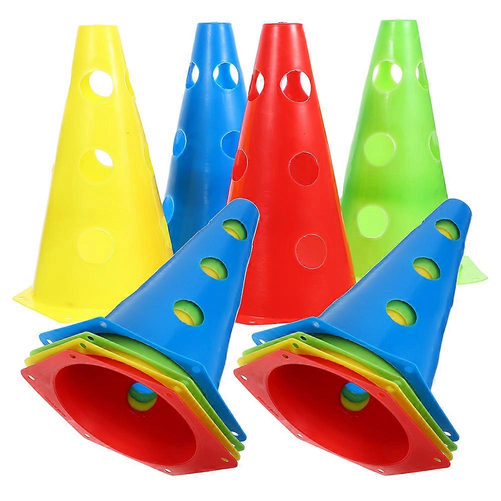 Training Soccer Equipment Portable Agility Cones Multi Colored Events 12Pcs