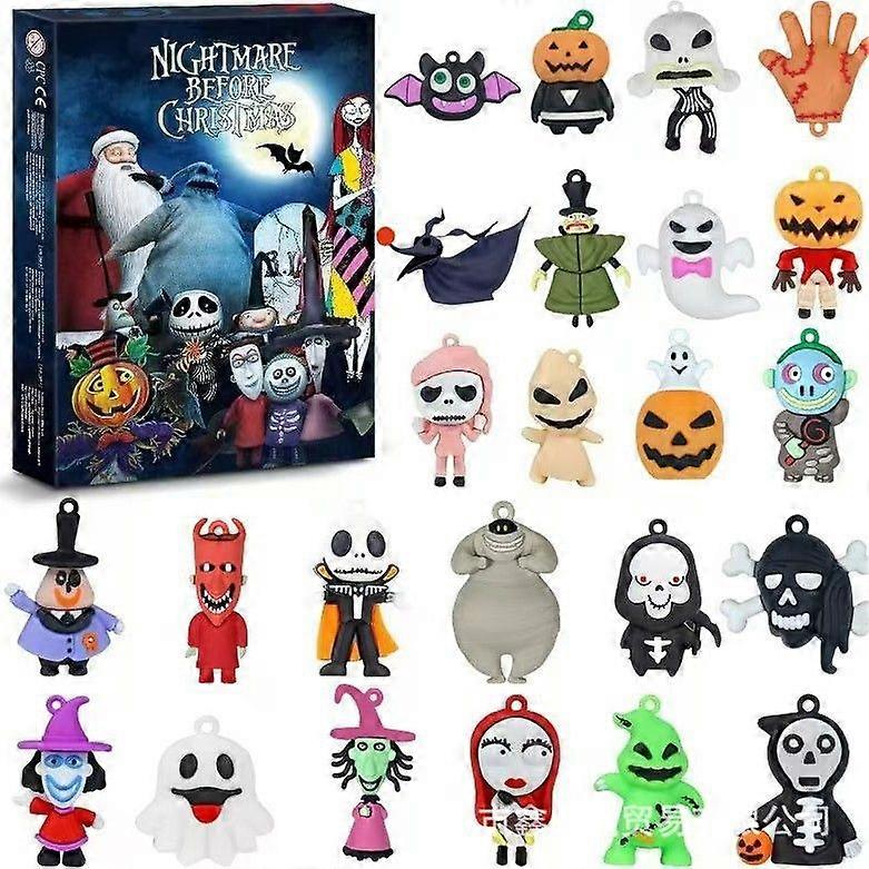 New Arrival Amazon Skull Christmas Countdown Blind Box, Halloween Horror Theme, 24pcs, Gift Type B