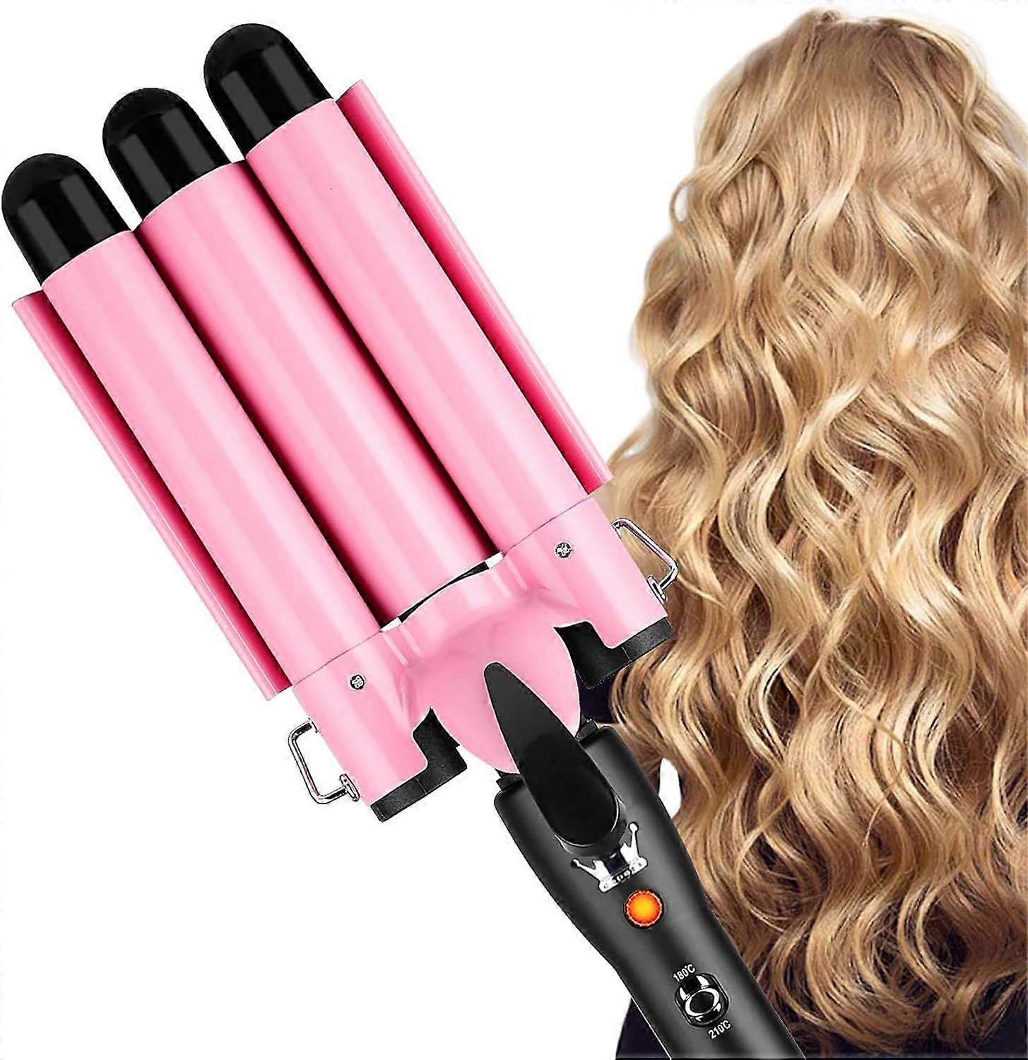Curling iron Hot wave tourmaline ceramic digital temperature display