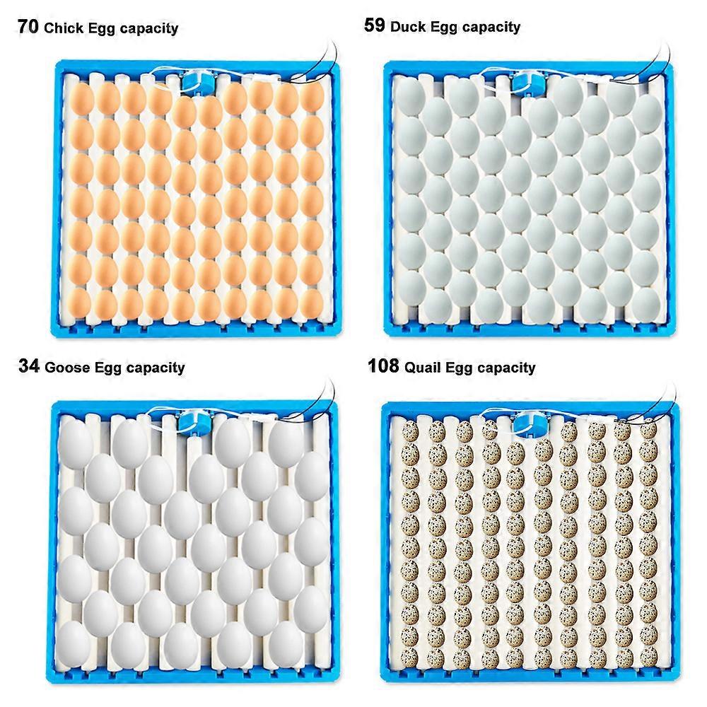 360�� Automatic Rotary Egg Tray Eggs 70-108 Eggs Turner Roller Pattern Incubator Accessories Farm Incubation Accessory 220V