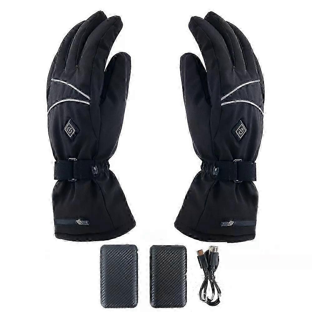 Erkekler Kadınlar için Şarj Edilebilir Isıtmalı Eldivenler, Dokunmatik Ekran Suya Dayanıklı Elektrikli Isıtmalı