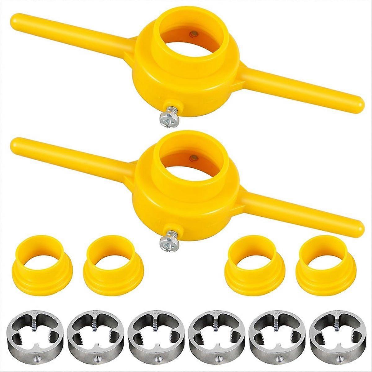 12Pcs PVC Thread Maker Tool, Pipe Threader Plumbing Tool Kit