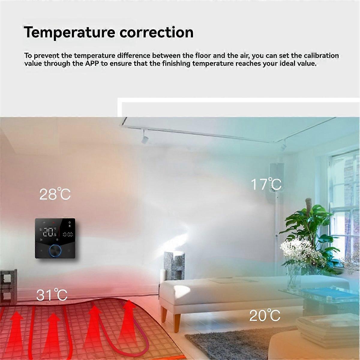 Floor Warm Heating Thermostat Temperature Controller WiFi Tuya GB,B