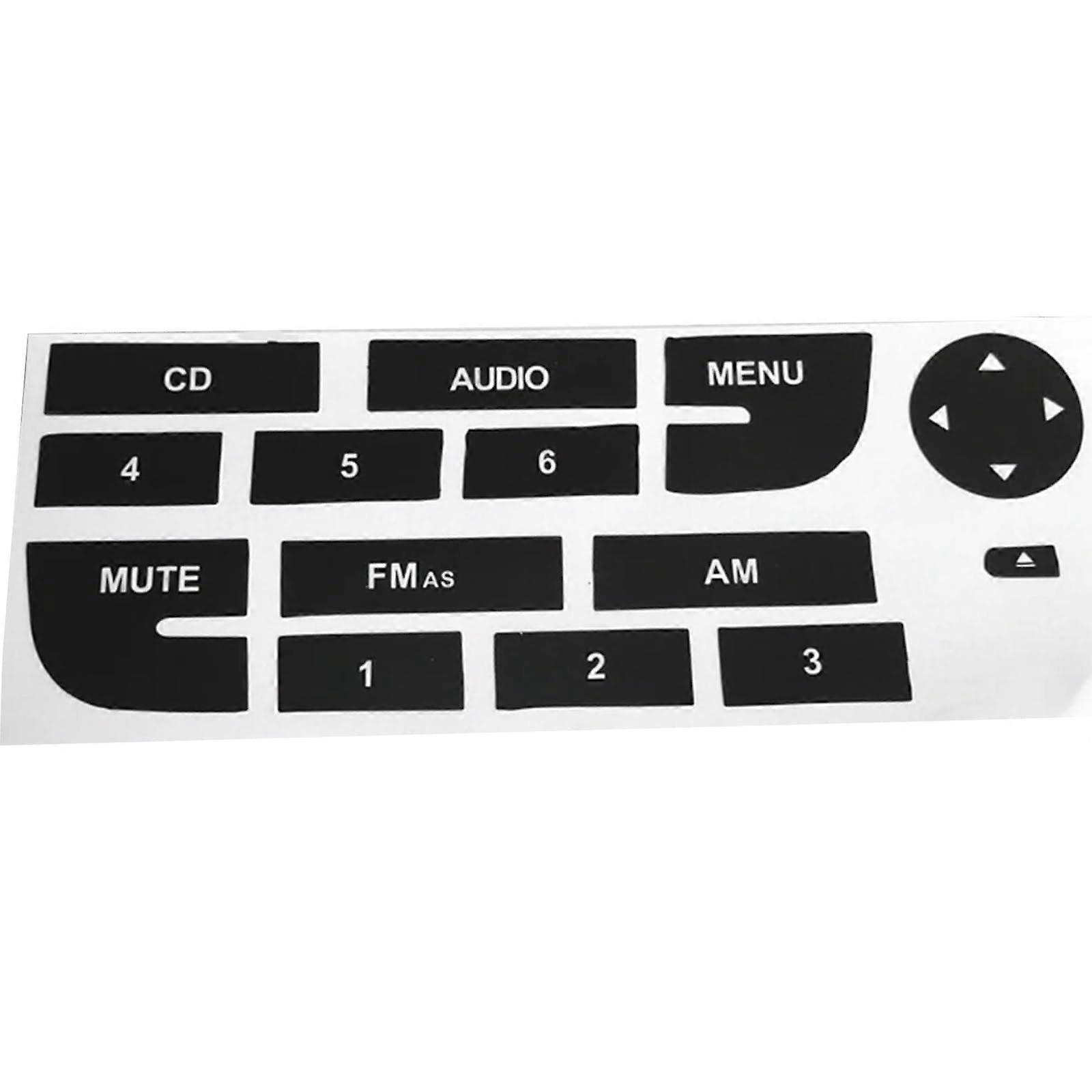 Black Radio Button  Stickers for Fiat | Restore Worn Stereo Buttons Easy Peel Replacement Decals