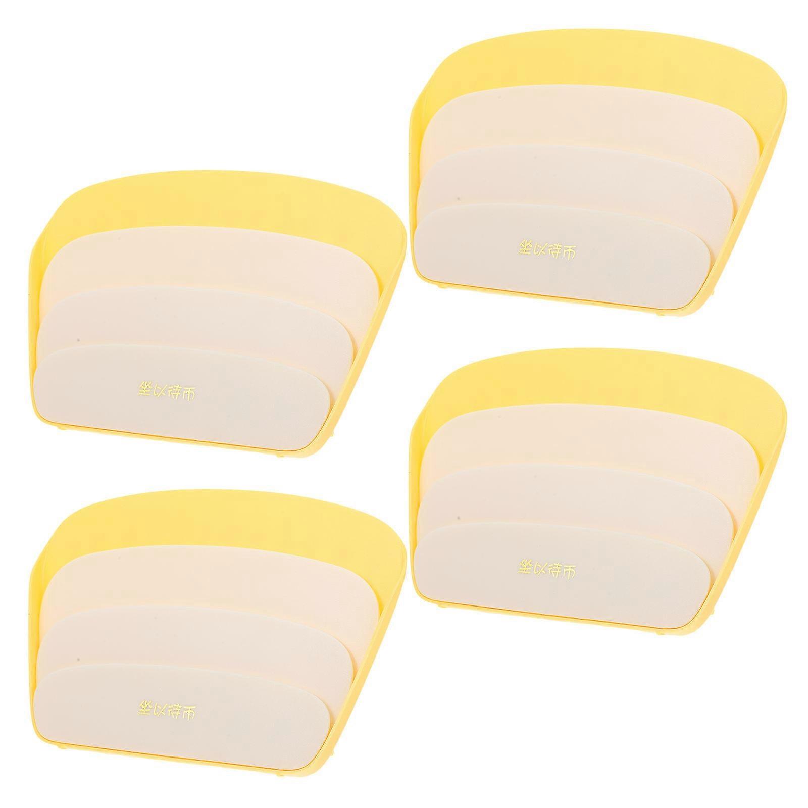4Pcs Playing Card Holder Insert for Hands Free Display Plastic Yellow