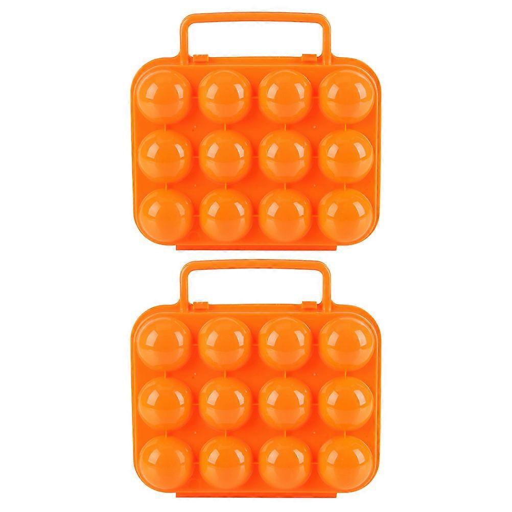 Travel Egg Container Portable Box for Holding Eggs 2Pcs Plastic Storage Case