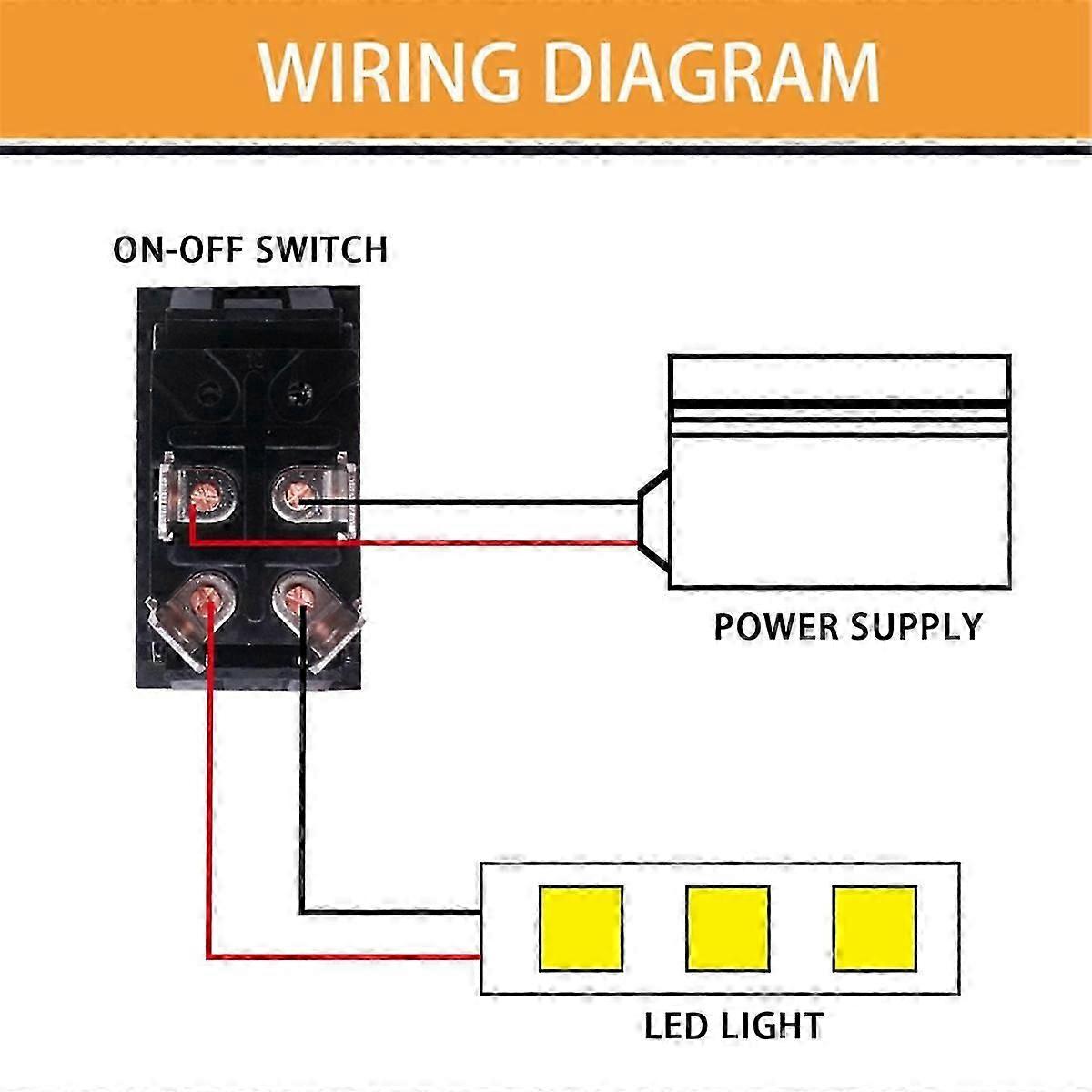 On-Off Switch 12V 20A 4 Pins DPST Rocker Switch Panel RV Light Switch ...