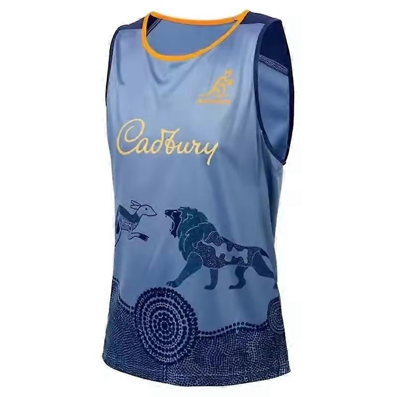 Australia Wallabies Lions 2025 Home Indigenous Training Singlet Rugby Jersey - Mens Size:S-5XL��Print Name Number��