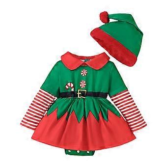 Girl Christmas Outfit Bodysuit Soft Infant Girl Dress for Festival New Year