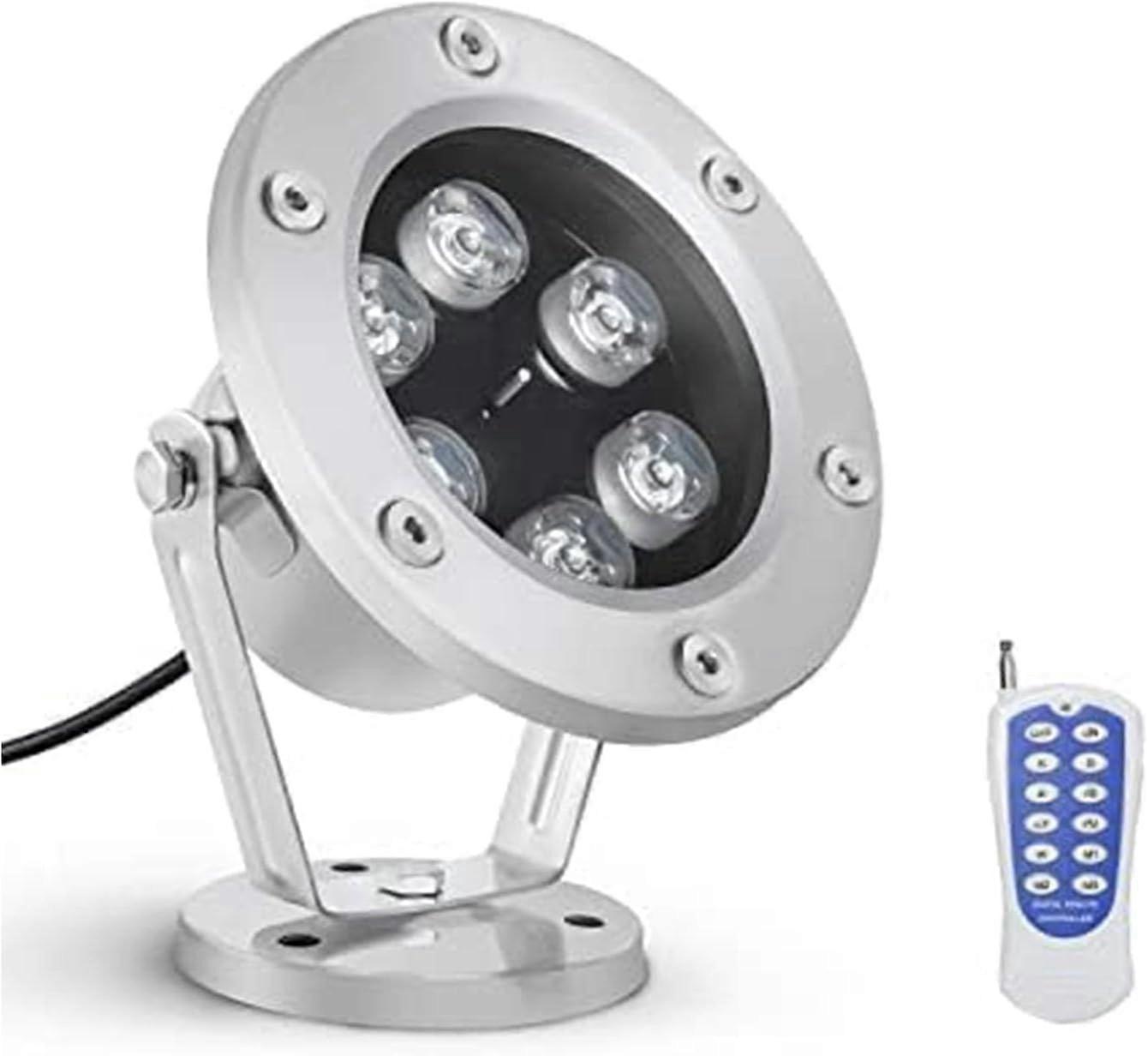 LED Underwater Fountain Lights RGB Color Changing IP68 Waterproof 12V Pond Spotlight with Remote