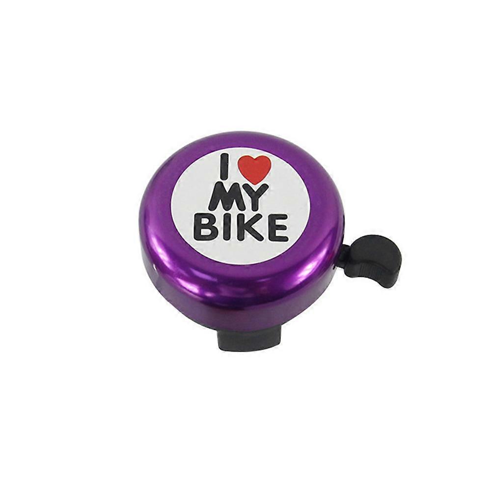 Bike Ring Bell Purple with Warning Sound Function 2Pcs for 22Mm Handlebar