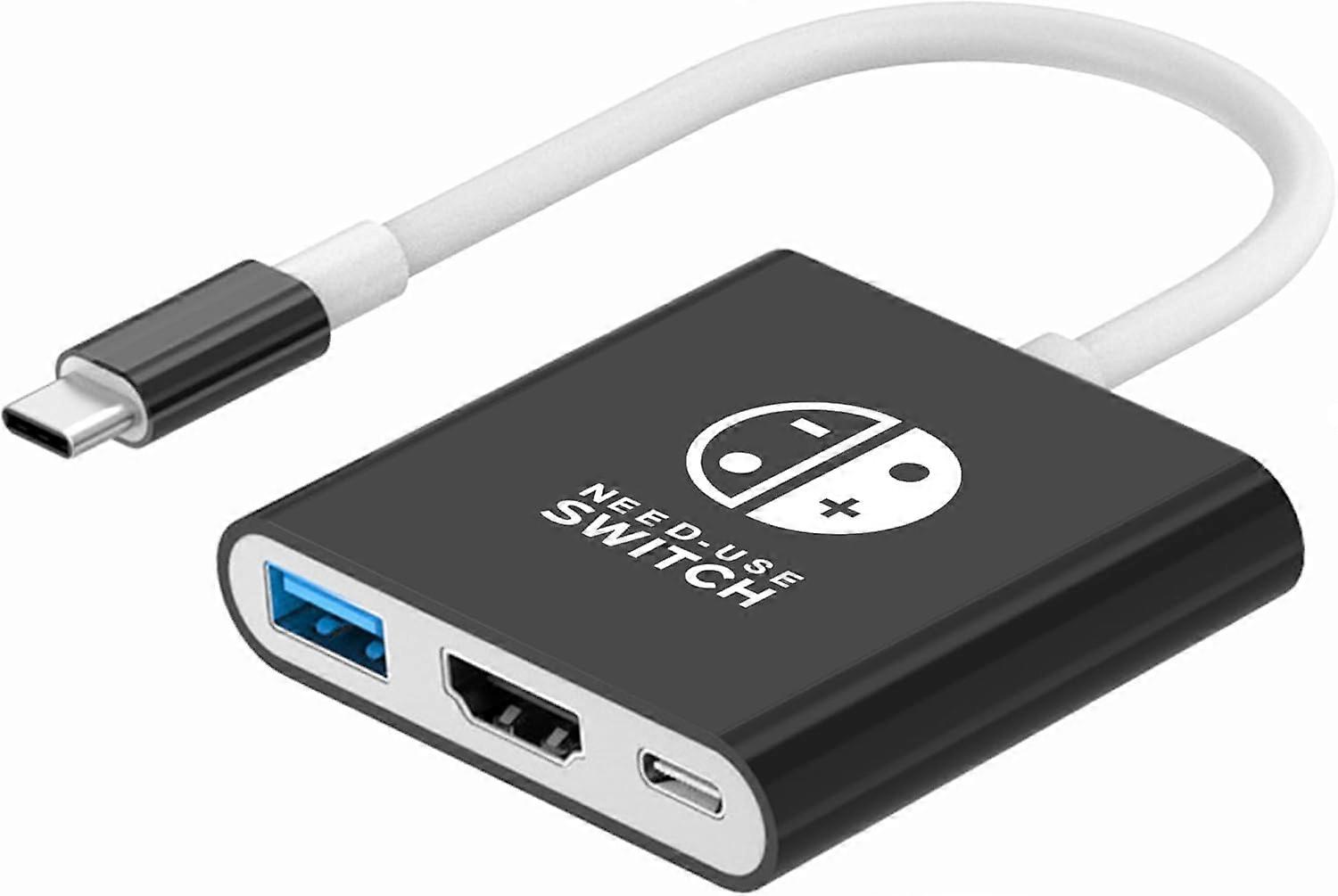 USBC to HDMI Adapter Docking Station for Nintendo Switch 4K Output 100W PD Charging USB 3.0