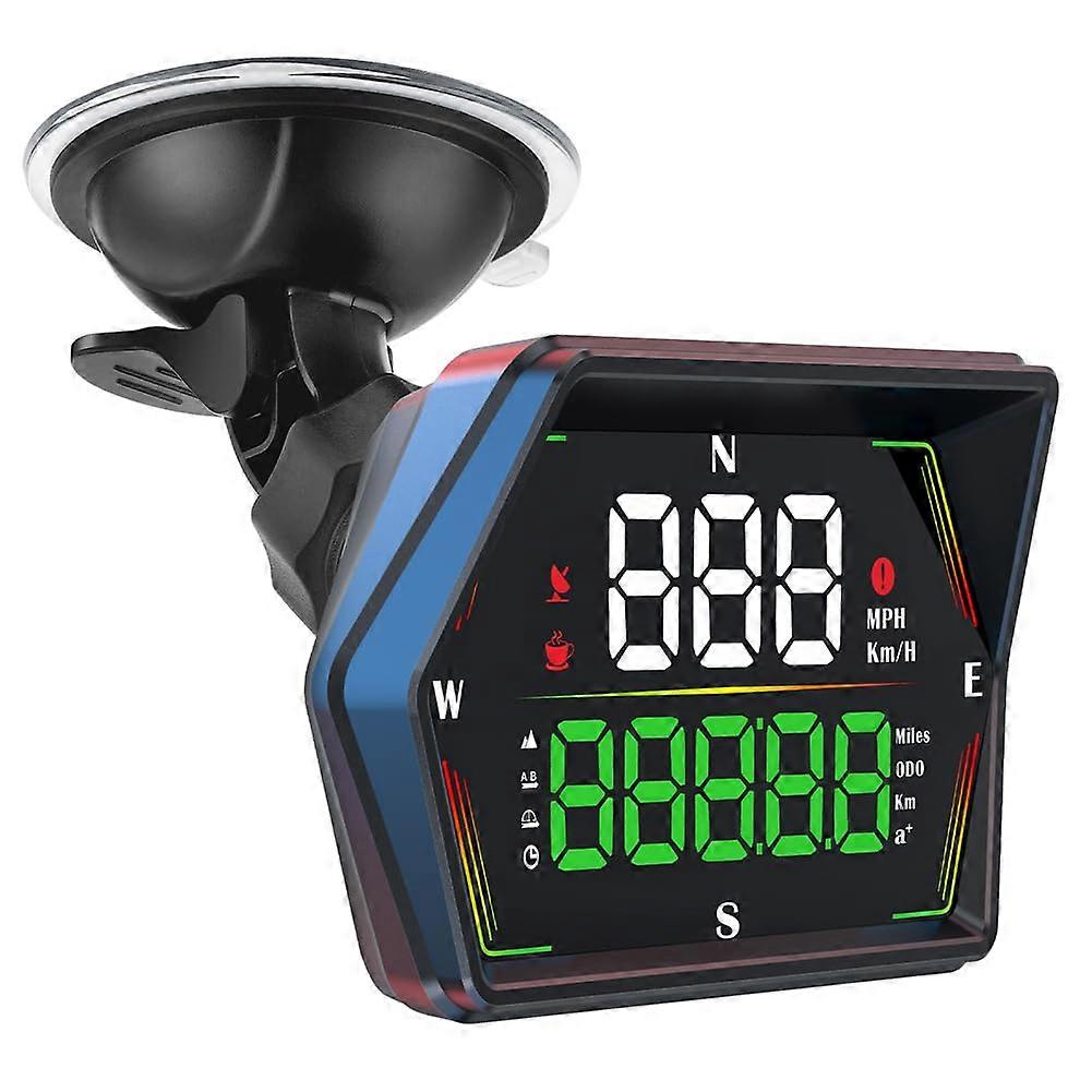 Universal Digital GPS Speedometer Car HUD Display with Compass, Overspeed and Fatigue Alerts