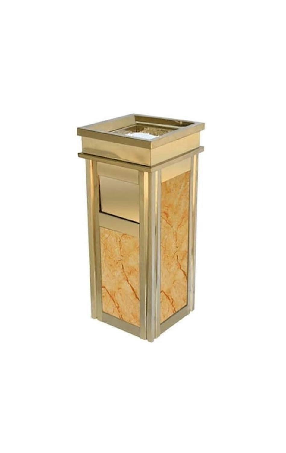 Outdoor Waste Bin with Ashtray, 2 in 1 FireRetardant Slim Design for Smoking Areas