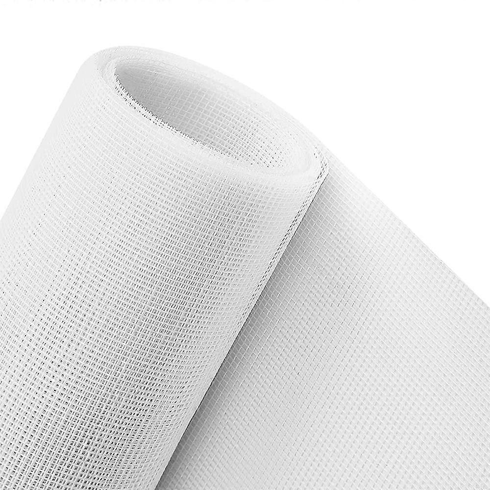 Window Screen Replacement 39x39in Adjustable Polyester Mesh for Windows and Doors DIY Insect Protection White