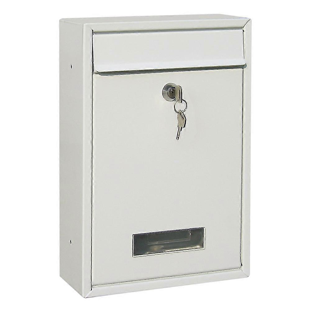 Outdoor Lockable Wall Mounted Hanging Iron Post Letter Box Mailbox With Key