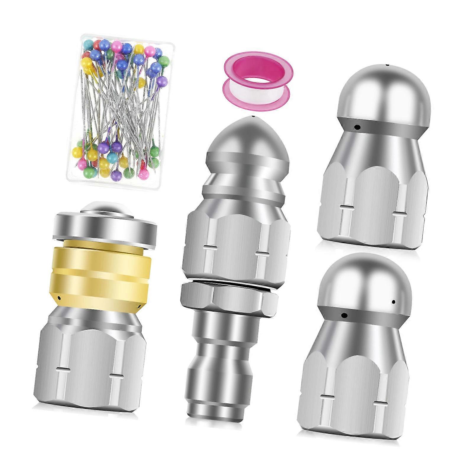 Quick Connect Adapter 5000PSI Enabling Easy Sewer Drain Cleaning Installation Efficiency for Pressure Washer Nozzle Multicolor