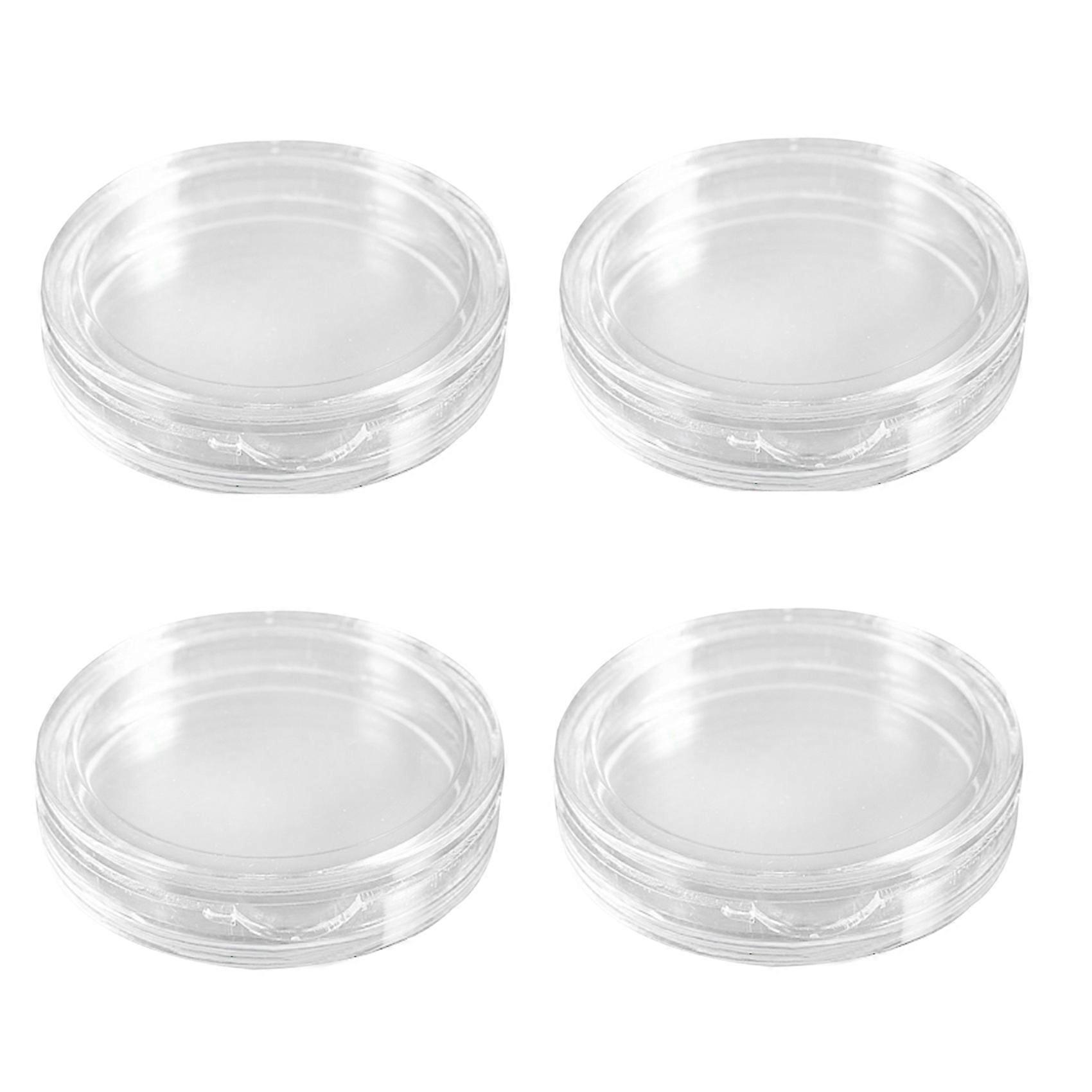 40 Pcs Transparent Small Plastic Coin Box 18mm