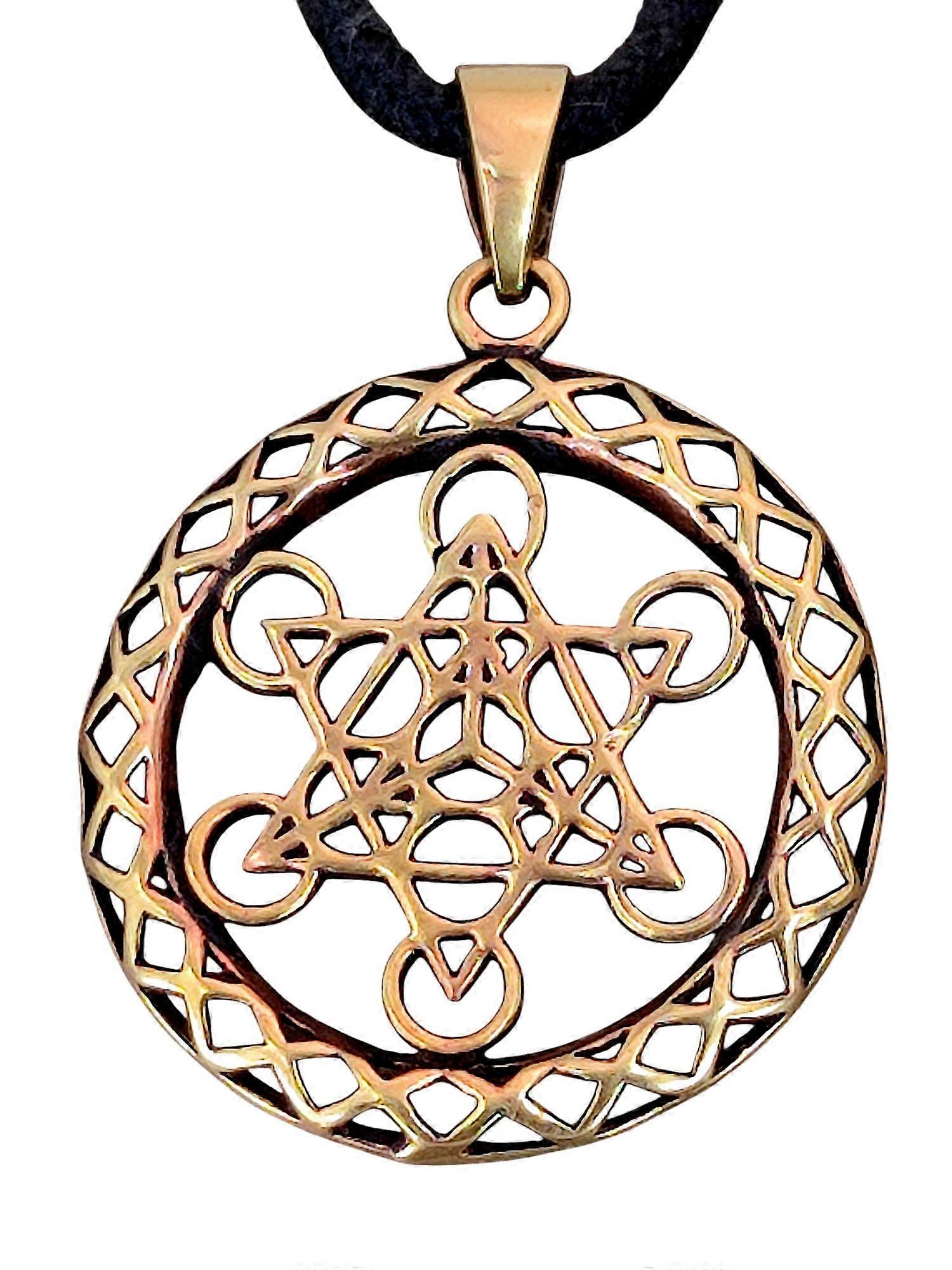 Pendentif 163 Cube de Métatron - Bronze