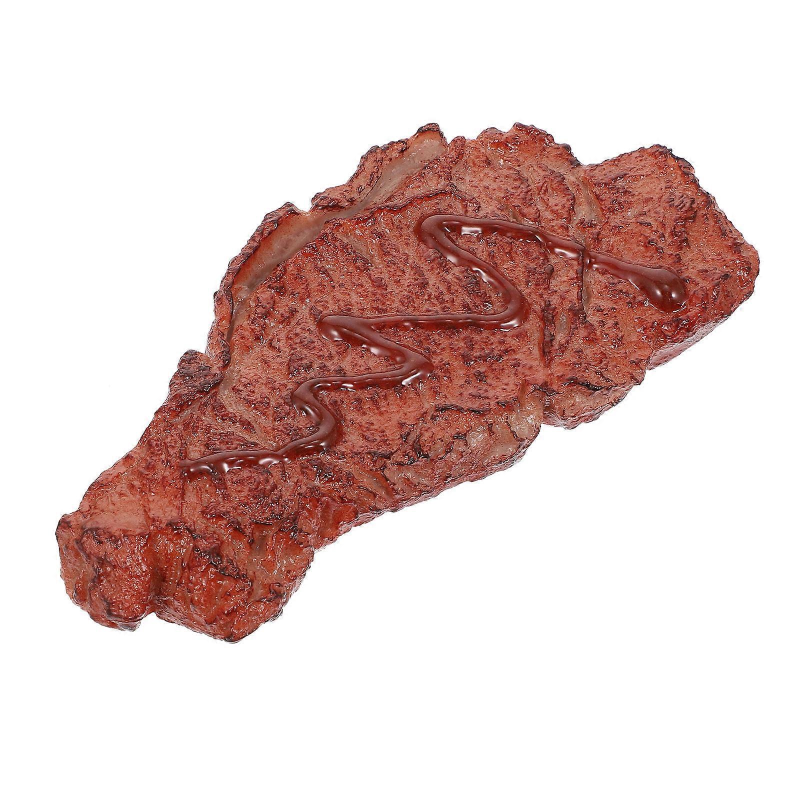 Fake Steak Model Simulation Steak Prop for Kids Play Brown Plastic