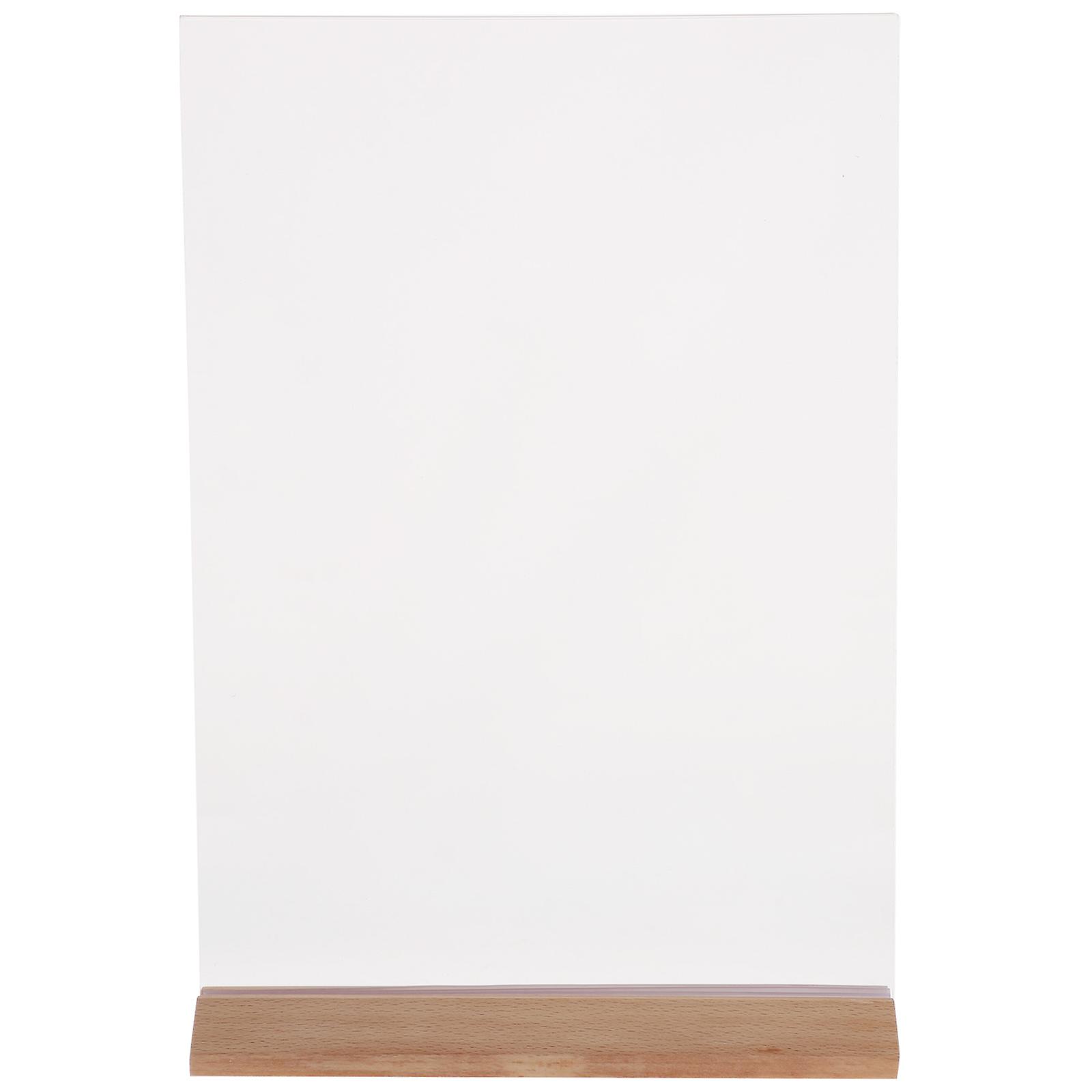 Acrylic Sign Holder for Display Stand with Base Tabletop Menu Holder