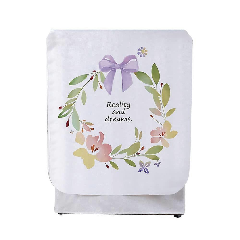 Waterproof Front Load Washing Machine Cover Dustproof UV Protector 912kg Purple Bow