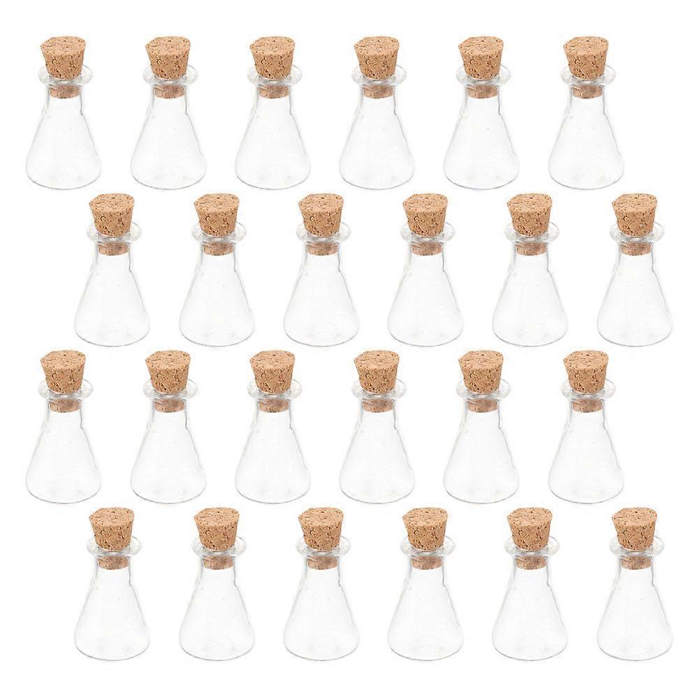 Mini Glass Bottles Clear Tiny Jars for Storage 24Pcs Transparent with Cork Stopper