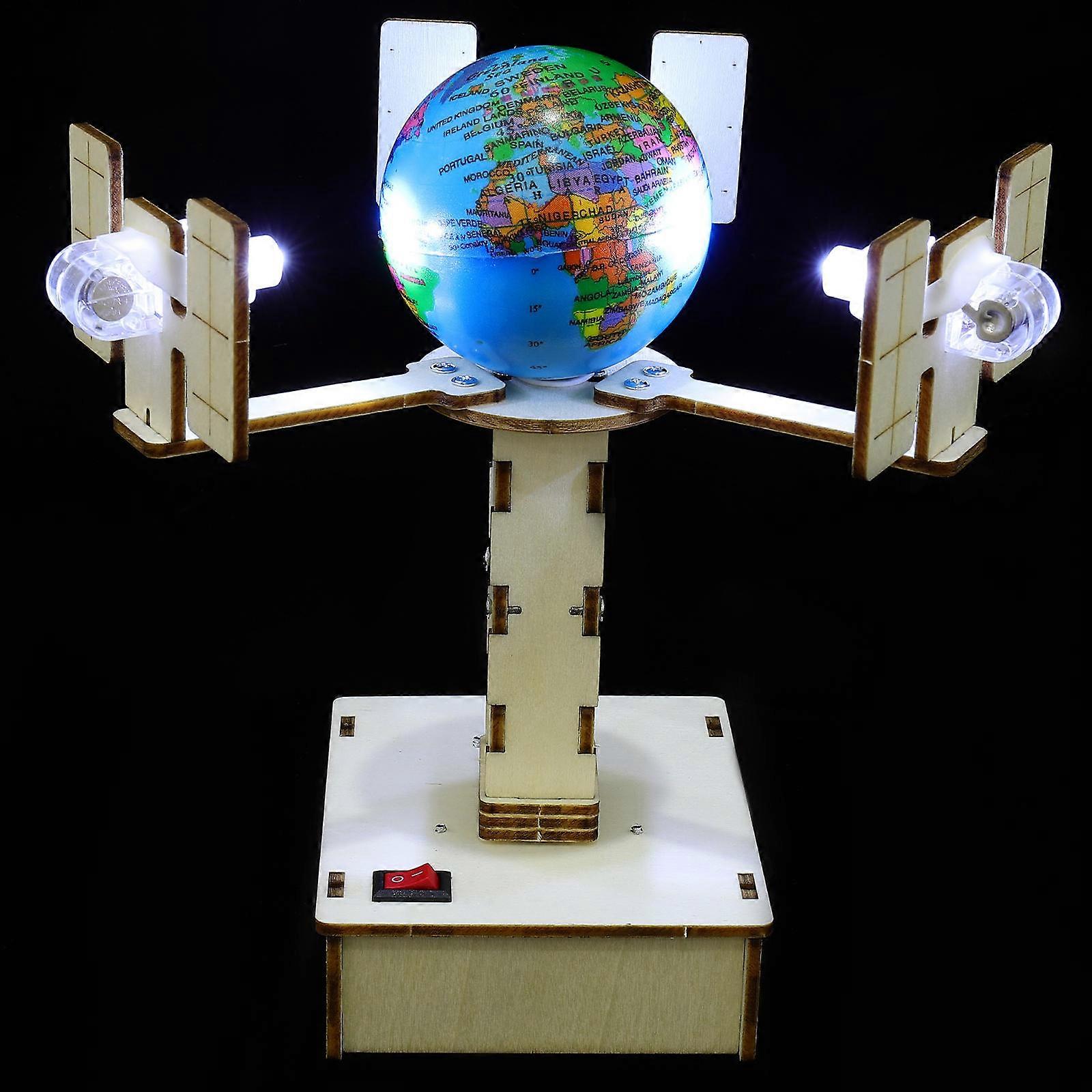 DIY Wooden Geosynchronous Satellite Model Science Kit for 1Set Assembly