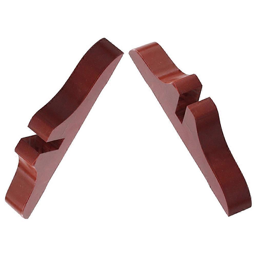 Room Divider Stand Brown Wood Base for 6Pcs Support