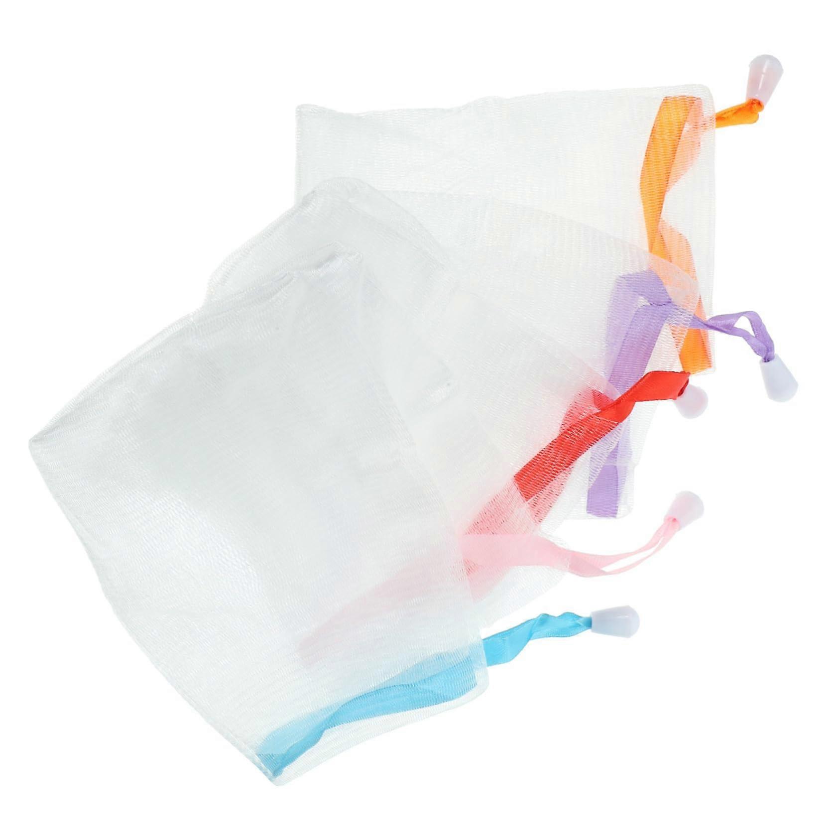10pcs Mesh Soap Saver Bag with Drawstring, Exfoliating Foaming Soap Pouch for Shower and Bath
