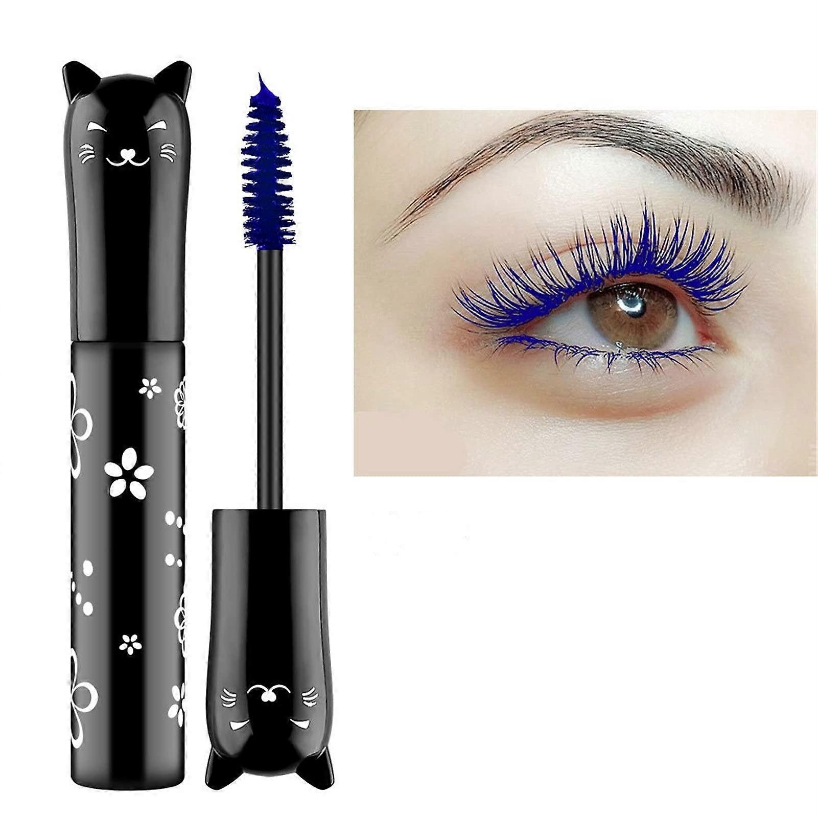 Blue Waterproof Colored Mascara 3D Lash Volume LongLasting Curl Lightweight Clump