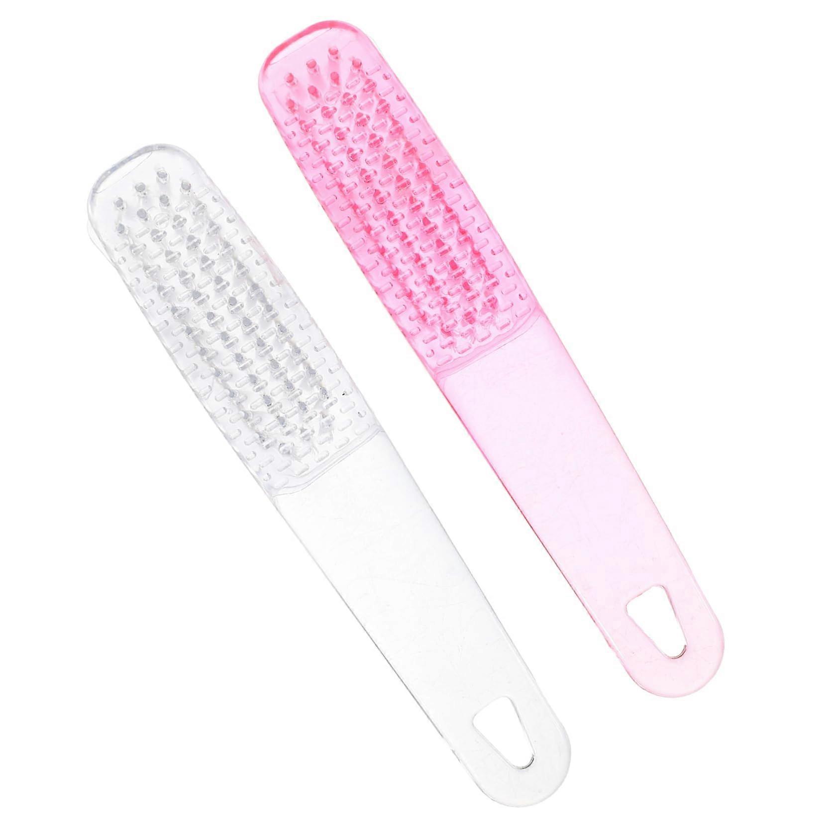 Nail Brush Set with Ergonomic Handle and Hanging Hook, Durable Plastic for Manicure Cleaning