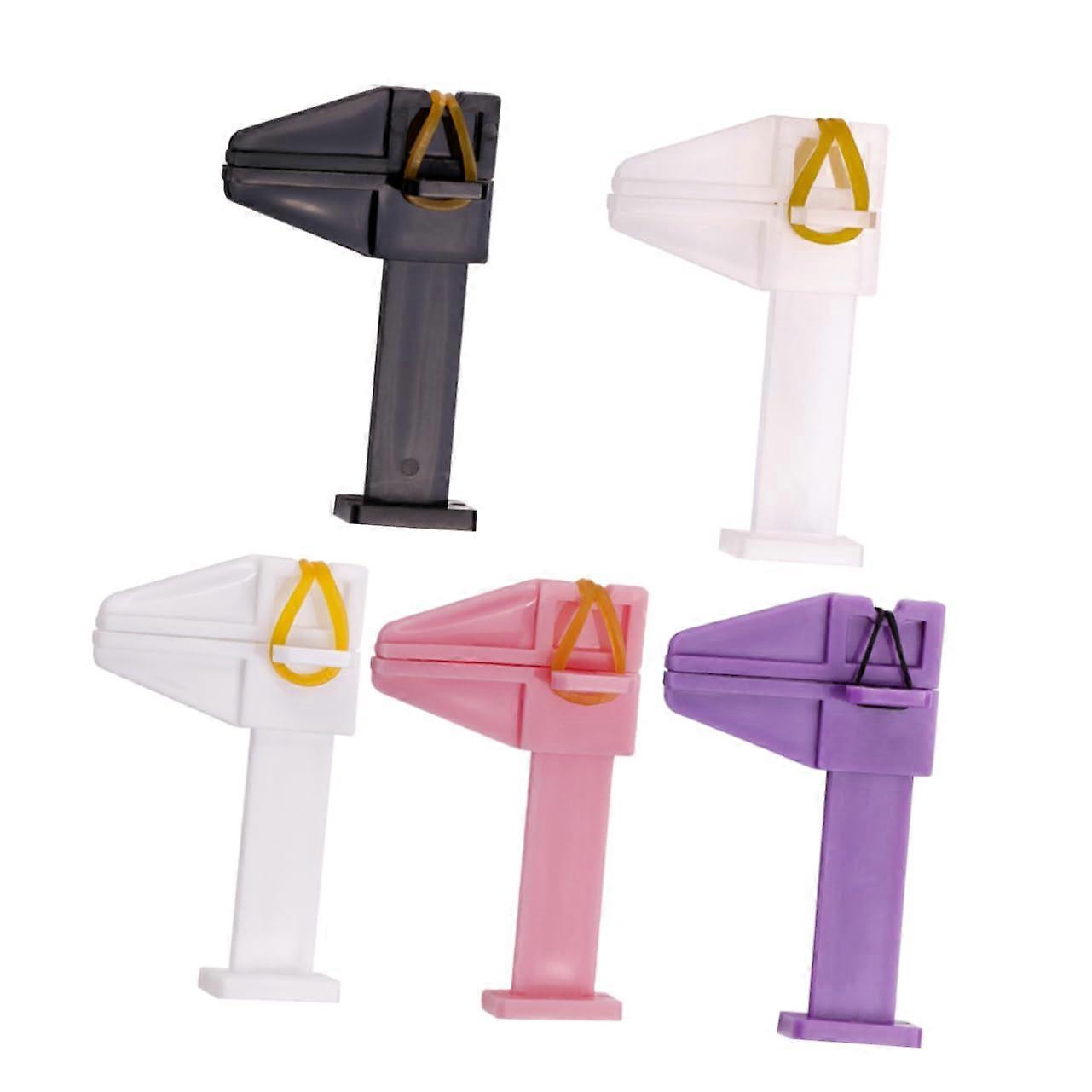 5Pcs PVC Nail Extension Shaping Clips Adjustable Manicure Clamps Reusable MultiColor