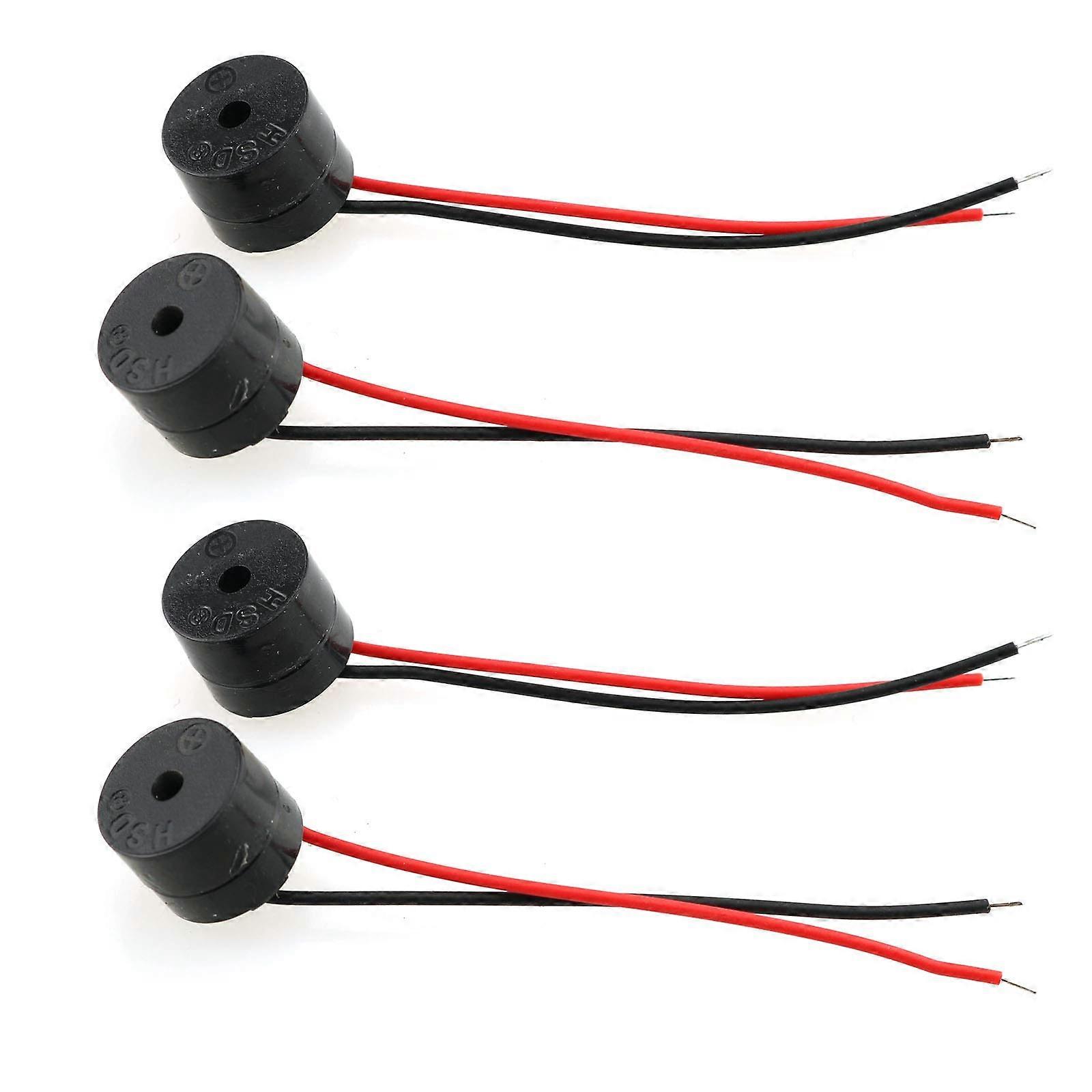 Buzzer Alarm 4PCS DC 612V Active Buzzer 85dB Loud Mini Wired Speaker for Electronic Devices