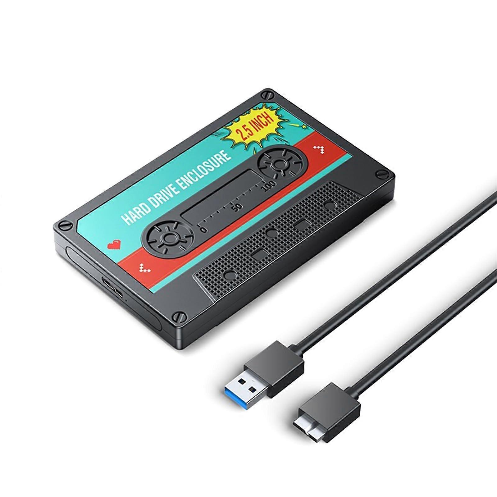External Hard Drive Enclosure USB 3.0 2.5 Inch SATA Shockproof Case Speed Data Transfer