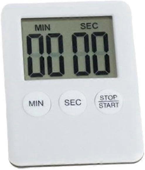 White Magnetic Digital Kitchen Timer with Ultra Slim Design, CountUp Countdown Functions for Cooking Baking Sports Study