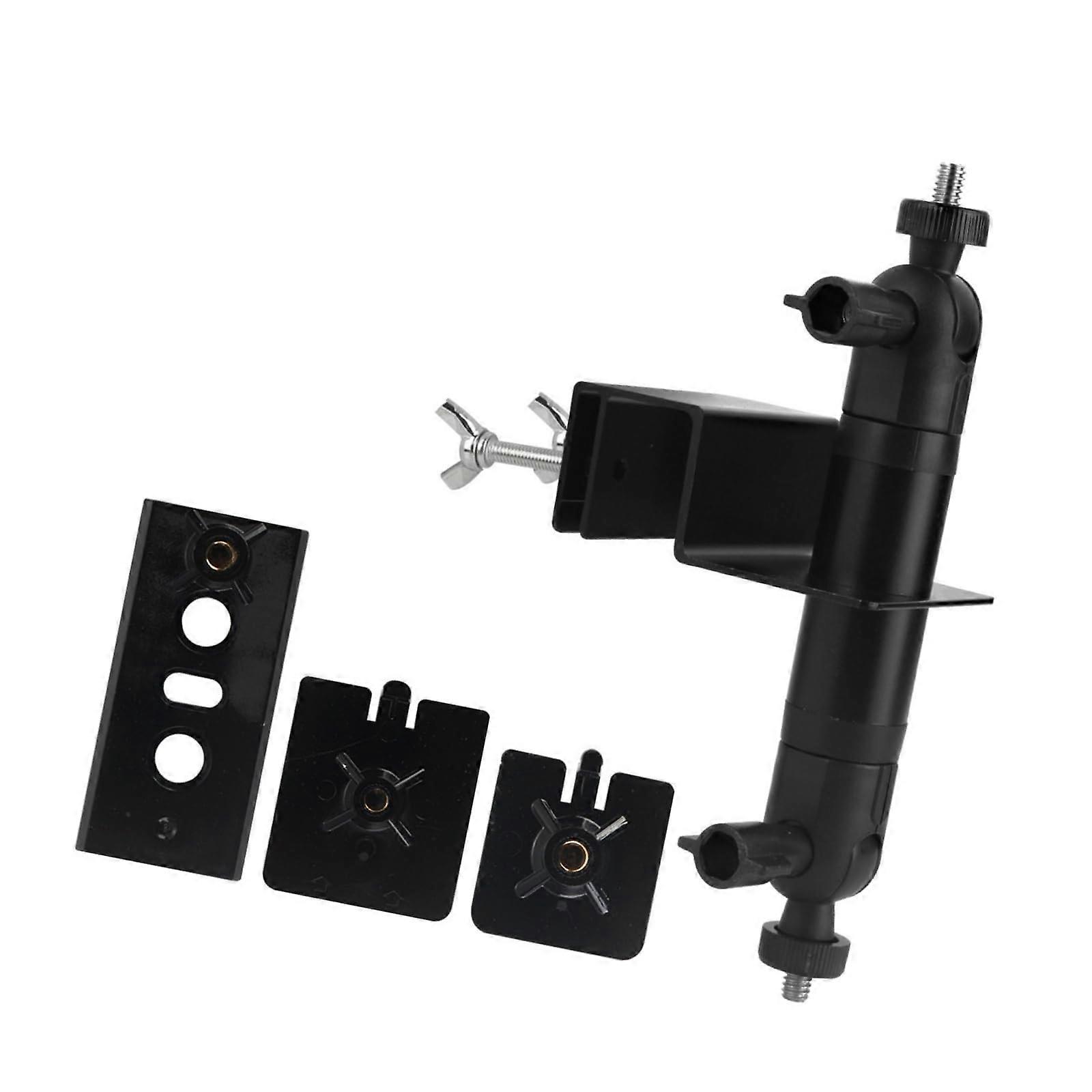 Weatherproof Security Camera Mount with Dual Arms, Adjustable Gutter Bracket for Solar Cameras