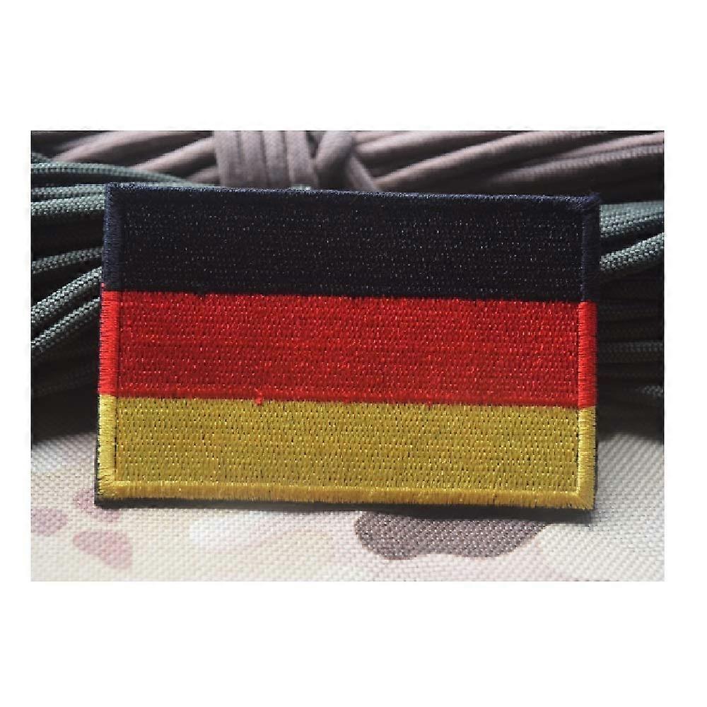Germany Flag Patch Black Red German Embroidered Hook and Loop Tactical Emblem 8x5cm