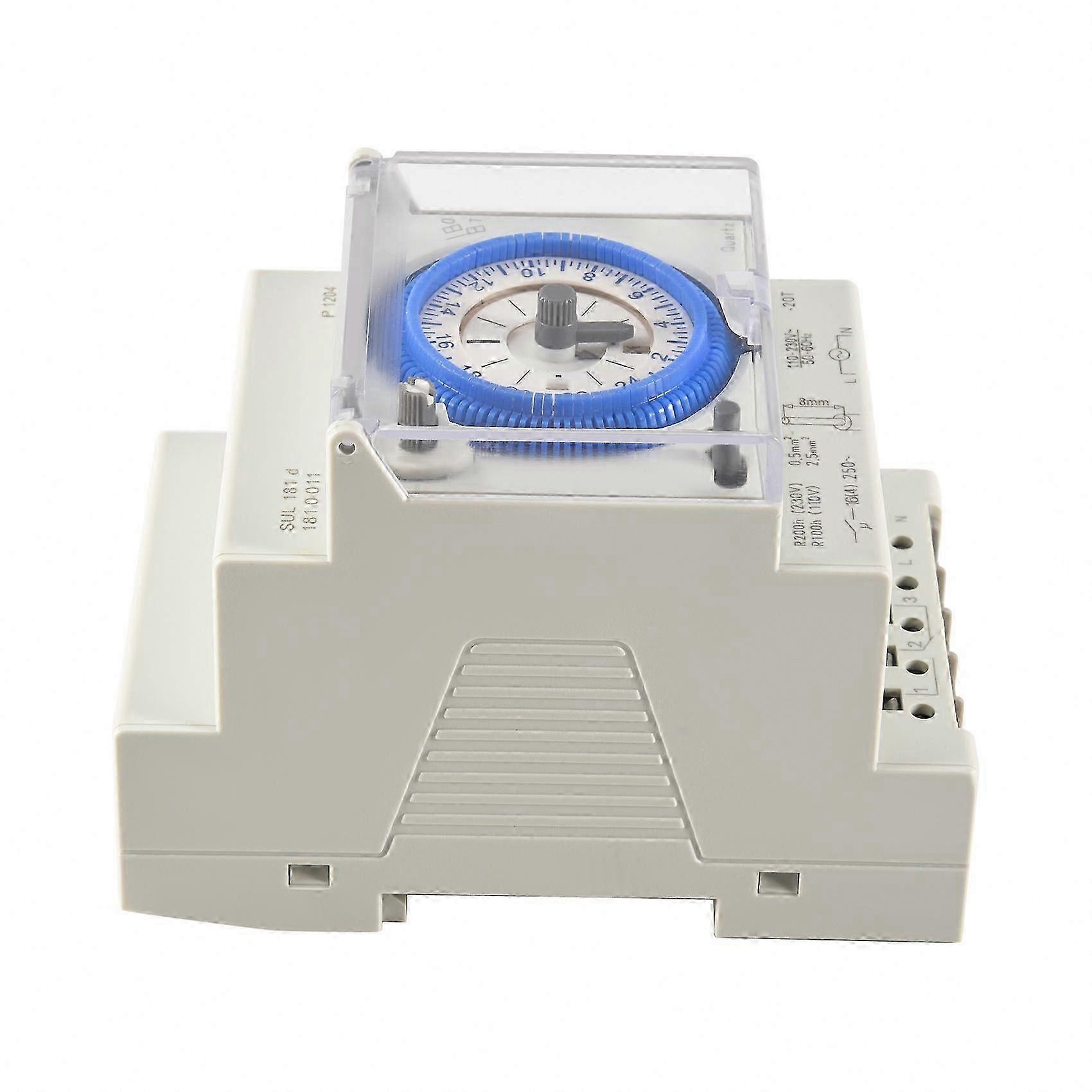 Analog Mechanical Timer Switch 110V-220V, 24-Hour Programmable, 15-Minute Setting, Time Switch Relay