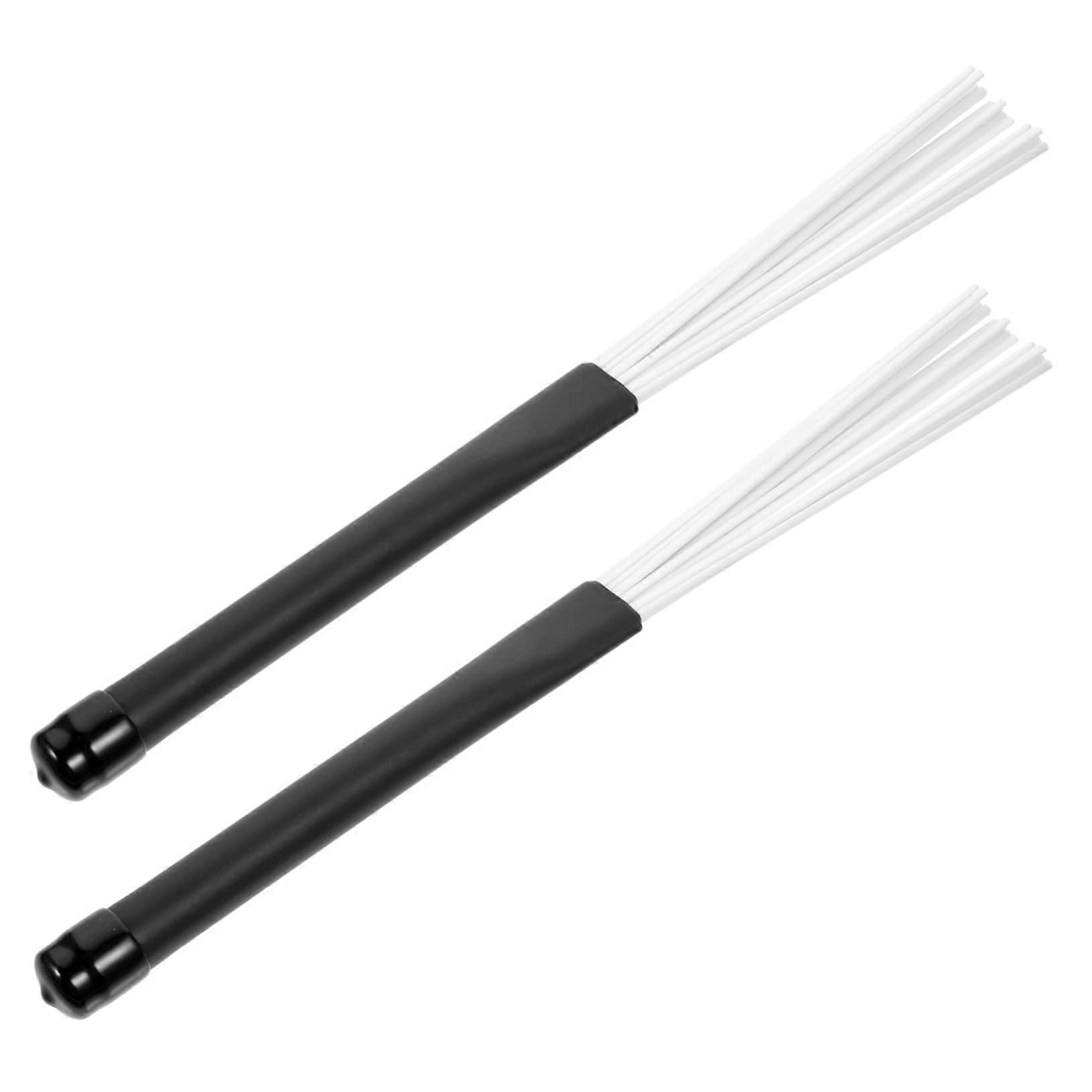 Nylon Drum Brushes with Ergonomic Plastic Handle and Storage Bag for Jazz Beginners