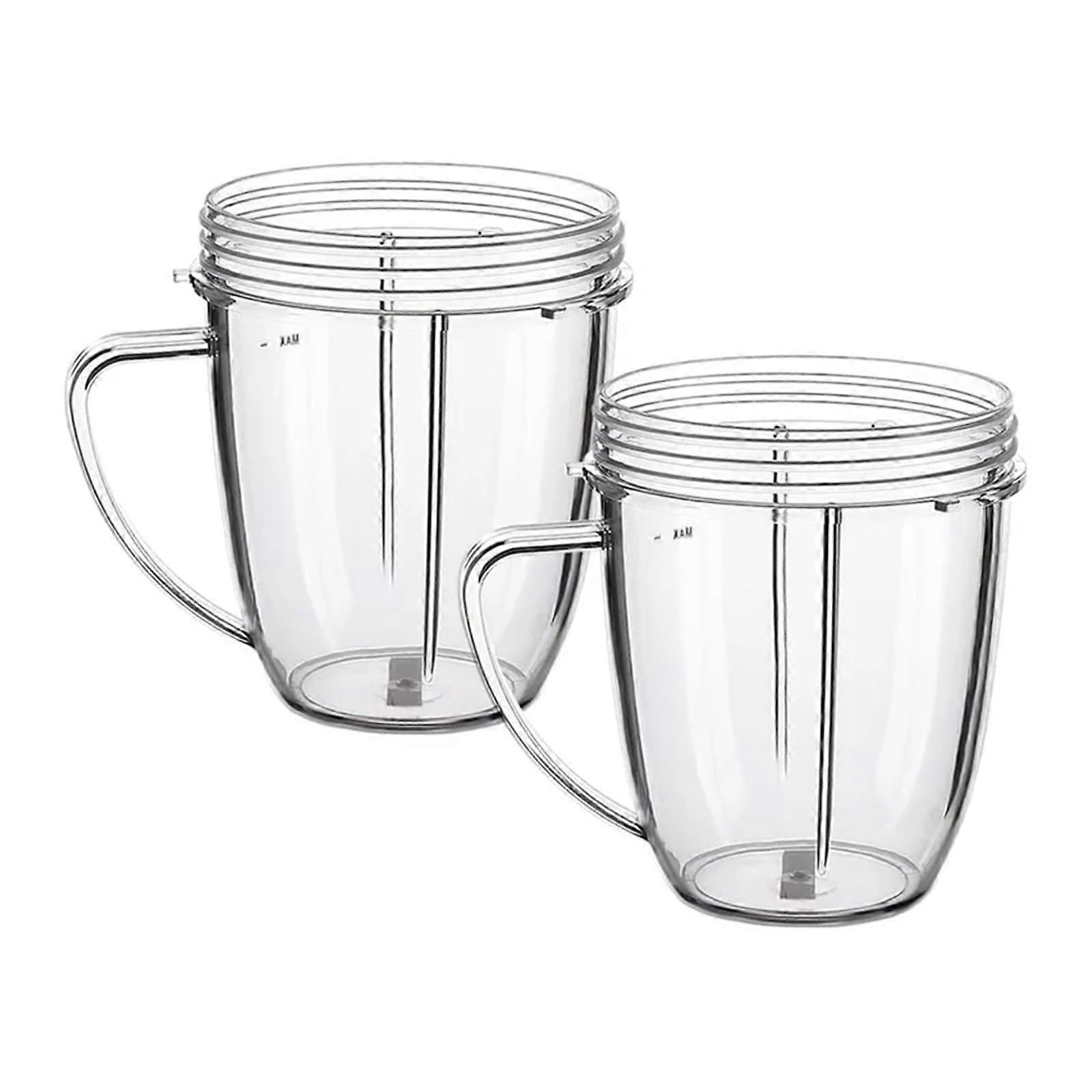 Replacement Cup 18oz with Handle, AntiSlip Grip for Nutribullet 600W 900W Blender Accessory