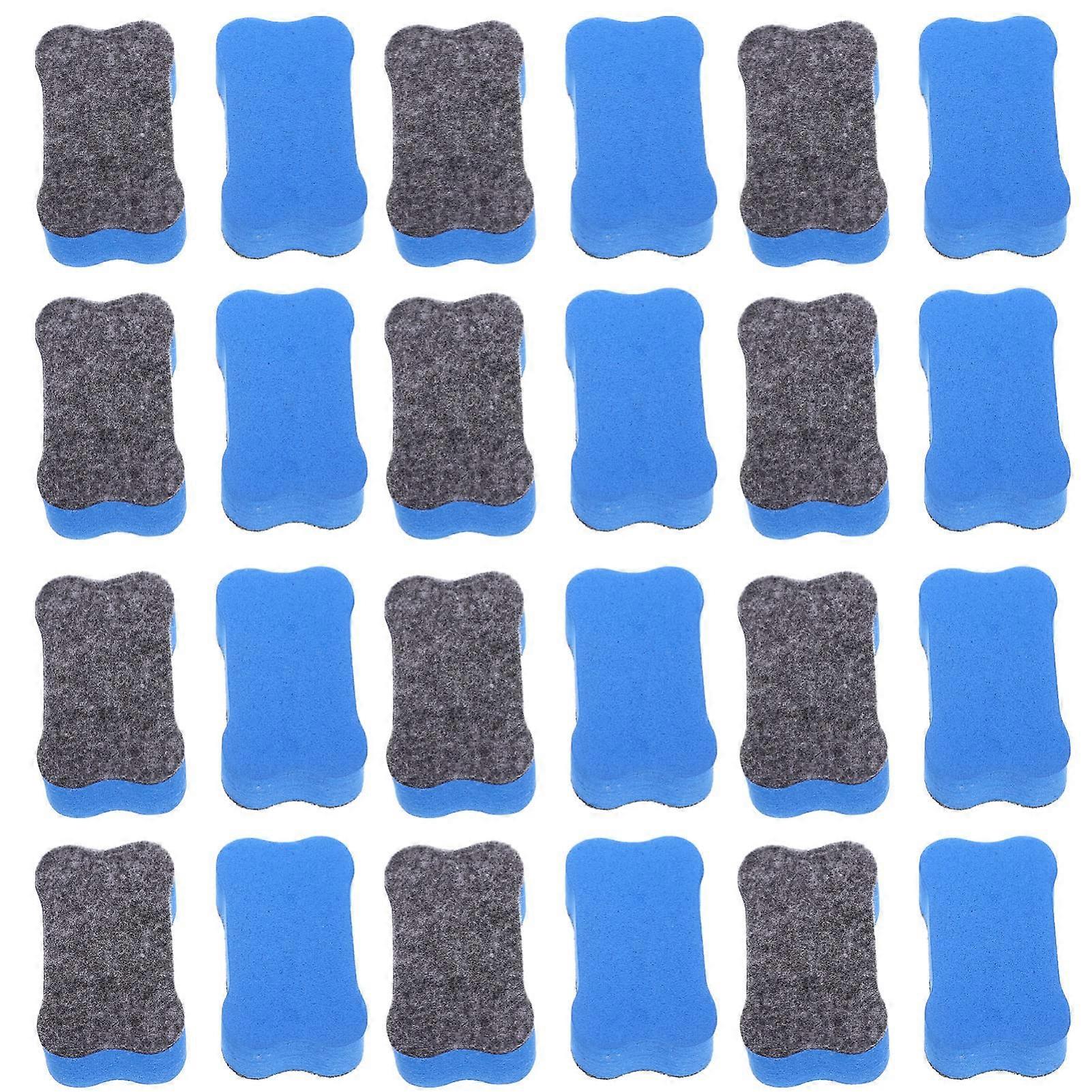 24Pcs Bone Shaped Whiteboard Erasers with EVA Felt for Quick Cleaning Classroom and Chalkboard Use