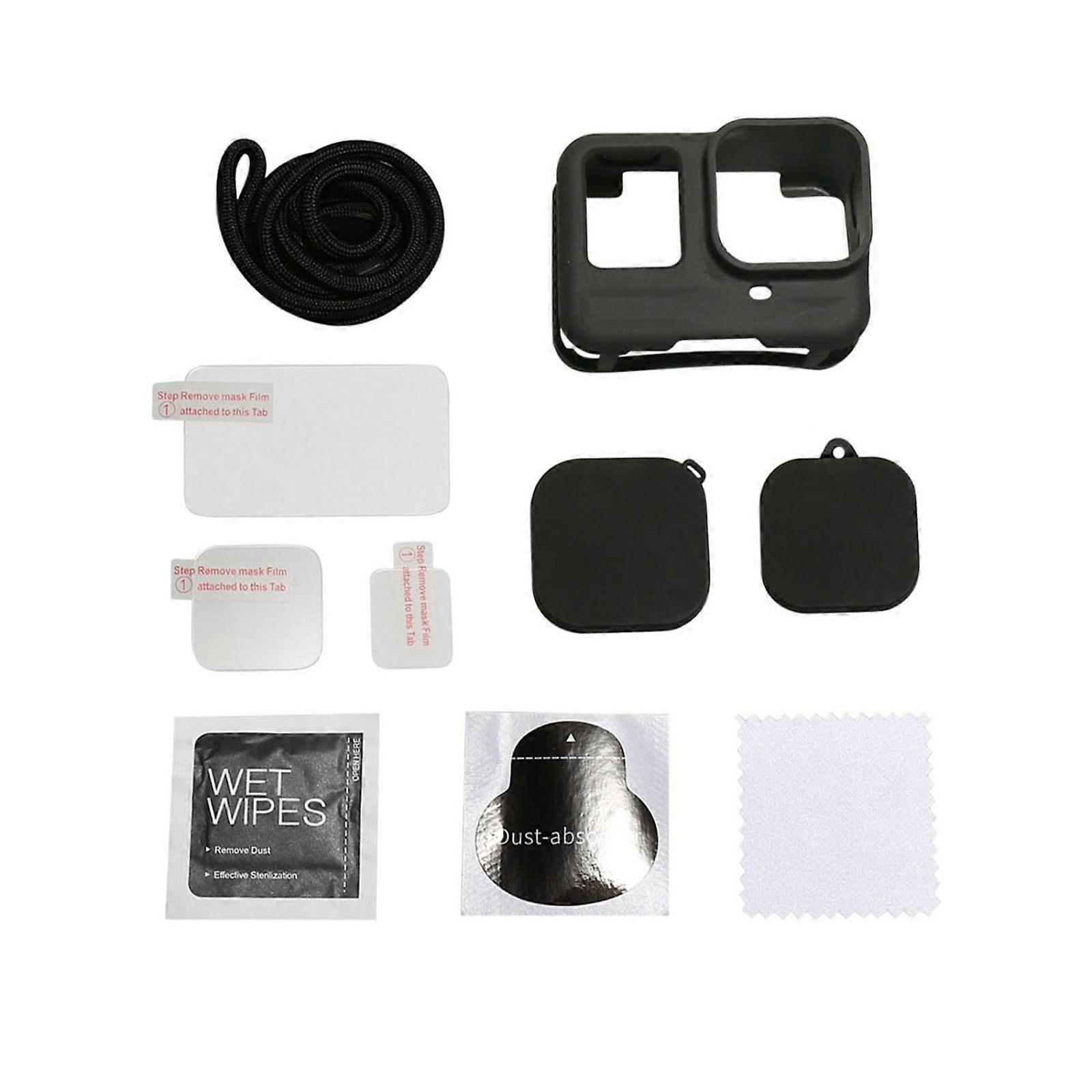 Camera Lens Protector Set with Shockproof Silicone Case and ScratchResistant Full Coverage Glass